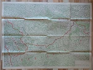 Ravensteins Kriegskarte No. 8 (Nr. 8) Polen, südliche Hälfte gegen Schlesien & Österreich. Maßsta...