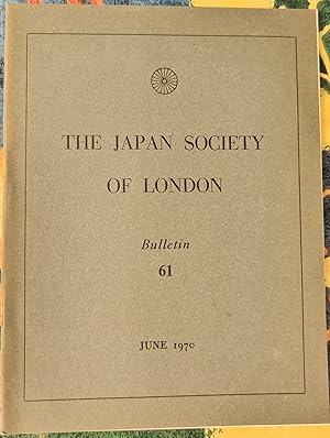 Immagine del venditore per The Japan Society Of London Bulletin 61, June 1970 venduto da Shore Books