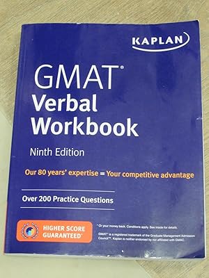 Seller image for GMAT VERBAL WORKBOOK 9TH EDITION for sale by Happyfish Books