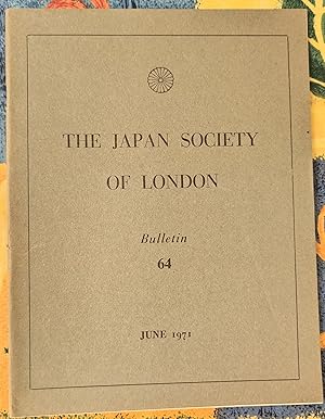 Imagen del vendedor de The Japan Society Of London Bulletin 64, June 1971 a la venta por Shore Books