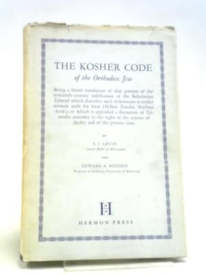 Immagine del venditore per The Kosher Code of the Orthodox Jew venduto da World of Rare Books