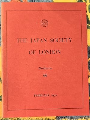 Imagen del vendedor de The Japan Society Of London Bulletin 66, February 1972 a la venta por Shore Books