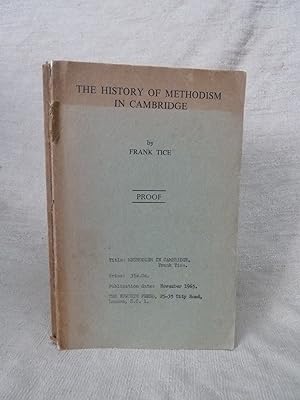 Seller image for THE HISTORY OF METHODISM IN CAMBRIDGE. [PROOF COPY] for sale by Gage Postal Books
