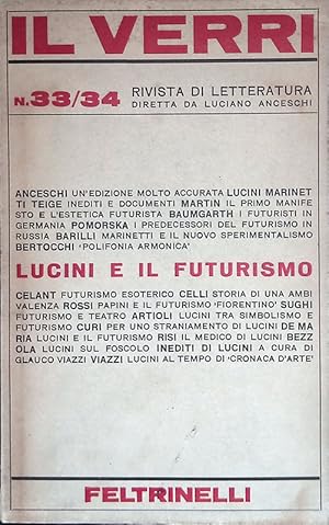 Il Verri. Rivista di letteratura N. 33-34