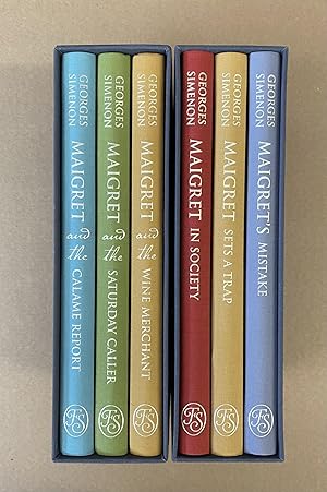 Imagen del vendedor de Maigret Novels - Maigret and the Calame Report; Maigret and the Saturday Caller; Maigret and the Wine Merchant // Maigret in Society; Maigret Sets a Trap; Maigret's Mistake a la venta por Fahrenheit's Books