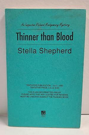 Bild des Verkufers fr Thinner Than Blood zum Verkauf von Tall Stories Book & Print Gallery