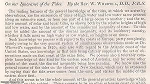 Imagen del vendedor de On our Ignorance of the Tides. An uncommon original article from the British Association for the Advancement of Science Report, 1851. a la venta por Cosmo Books