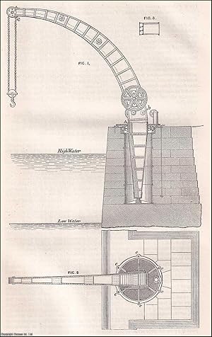 Image du vendeur pour A Wrought Iron Tubular Crane, designed by William Fairbairn, C.E., F.R.S. An uncommon original article from the British Association for the Advancement of Science Report, 1850. mis en vente par Cosmo Books