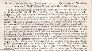 Seller image for Is there really a want of Capital in Ireland? An uncommon original article from the British Association for the Advancement of Science Report, 1851. for sale by Cosmo Books