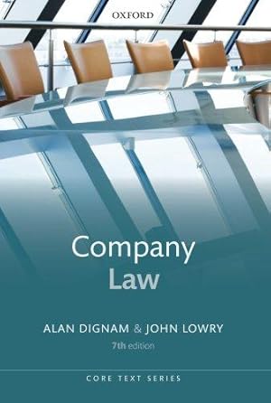 Bild des Verkufers fr Company Law (Core Texts Series) zum Verkauf von WeBuyBooks