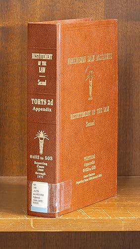 Seller image for Restatement of the Law Torts 2d Appendix 403-503 (1964-1975) for sale by The Lawbook Exchange, Ltd., ABAA  ILAB