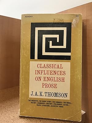 Classical Influences on English Prose