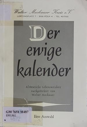 Seller image for Der ewige kalender. for sale by Antiquariat Bookfarm