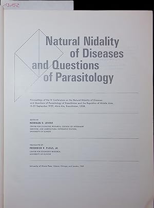 Bild des Verkufers fr Natural Nidality of Diseases and Questions of Parasitology. zum Verkauf von Antiquariat Bookfarm