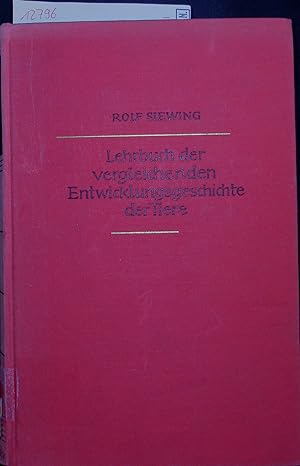 Seller image for Lehrbuch der vergleichenden Entwicklungsgeschichte der Tiere. for sale by Antiquariat Bookfarm