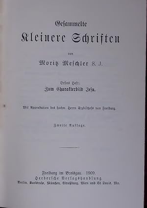 Seller image for Gesammelte Kleinere Schriften. Erstes Heft: Zum Charakterbild Jesu for sale by Antiquariat Bookfarm
