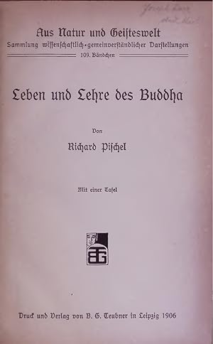 Image du vendeur pour Leben und Lehre des Buddha. mis en vente par Antiquariat Bookfarm