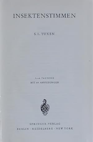 Seller image for INSEKTENSTIMMEN. 1.-6. TAUSEND for sale by Antiquariat Bookfarm