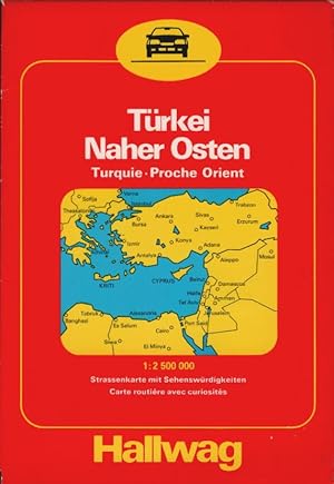 Türkei. Naher Osten. Strassenkarte mit Sehenswürdigkeiten = Turquie. Proche Orient. Carte routier...