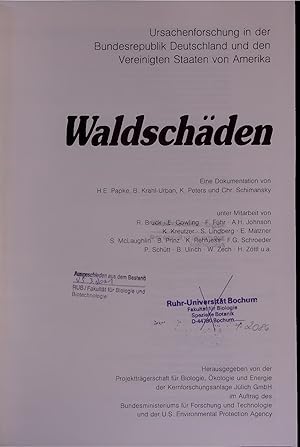 Seller image for Waldschden. Ursachenforschung in der Bundesrepublik Deutschland und den Vereinigten Staaten von Amerika for sale by Antiquariat Bookfarm