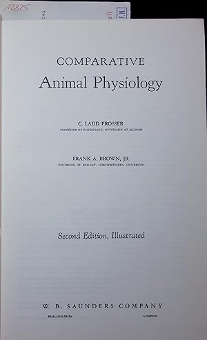 Image du vendeur pour Comparative Animal Physiology. Second Edition, Illustrated mis en vente par Antiquariat Bookfarm