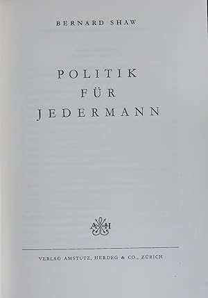 Seller image for POLITIK FR JEDERMANN. for sale by Antiquariat Bookfarm