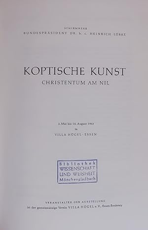 Bild des Verkufers fr KOPTISCHE KUNST CHRISTENTUM AM NIL. zum Verkauf von Antiquariat Bookfarm