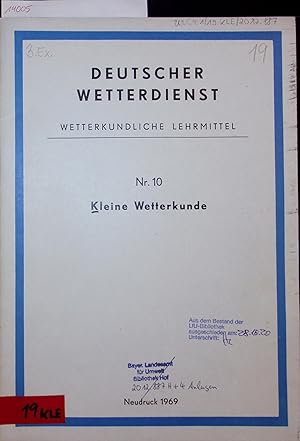 Bild des Verkufers fr DEUTSCHER WETTERDIENST. WETTERKUNDLICHE LEHRMITTEL zum Verkauf von Antiquariat Bookfarm