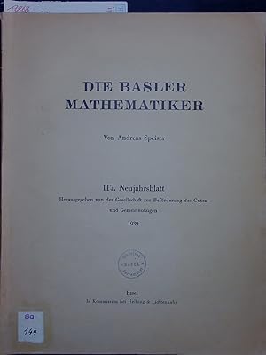 Immagine del venditore per DIE BASEER MATHEMATIKER. 117. Neujahrsblatt venduto da Antiquariat Bookfarm