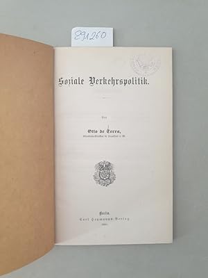 Bild des Verkufers fr Soziale Verkehrspolitik: zum Verkauf von Versand-Antiquariat Konrad von Agris e.K.