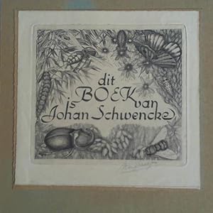 dit Boek van Johan Schwencke - Exlibris. Radierung mit Flora- und Faunamotiven (nach Art Sybille ...