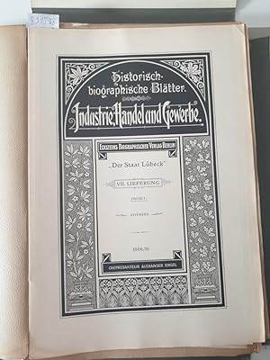 Bild des Verkufers fr Historisch-biographische Bltter : Der Staat Lbeck : zum Verkauf von Versand-Antiquariat Konrad von Agris e.K.