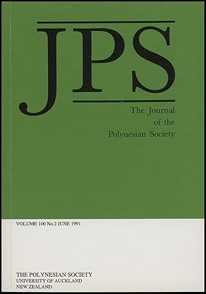 Bild des Verkufers fr The Journal of the Polynesian Society (Vol. 100, No. 2, June 1991) zum Verkauf von Diatrope Books