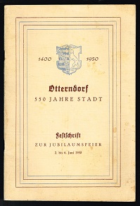 Immagine del venditore per Otterndorf: 550 Jahre Stadt: 1400-1950 [Festschrift zur Jubilumsfeier 2. bis 6. Juni 1950]. - venduto da Libresso Antiquariat, Jens Hagedorn