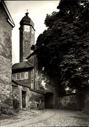 Bild des Verkufers fr Ansichtskarte / Postkarte Greiz im Vogtland, Eingang zum Oberen Schloss, Historisches Staatsarchiv zum Verkauf von akpool GmbH
