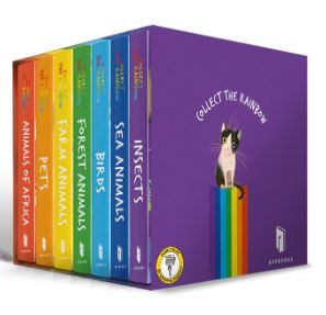 Collect the rainbow: African animals. Pets. Farm Animals. Forest animals. Birds. Sea animals. Ins...