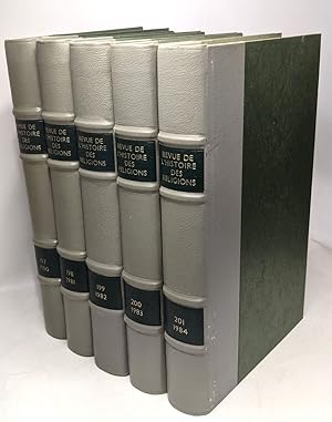 Image du vendeur pour Revue de l'Histoire des religions - Annales du muse Guimet - Annes 1980  1984 - TOMES 197  201 - 5 volumes mis en vente par crealivres