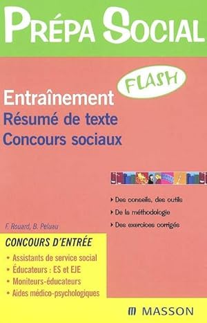 Imagen del vendedor de Prepa social entrainement rsum de texte concours sociaux a la venta por Dmons et Merveilles