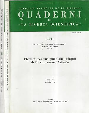 Seller image for Quaderni de "la ricerca scientifica" anno 1986 n. 114, 115 for sale by Biblioteca di Babele
