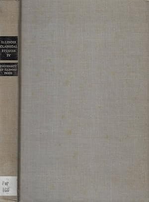 Image du vendeur pour Illinois Classical Studies Vol. IV Anno 1979 mis en vente par Biblioteca di Babele