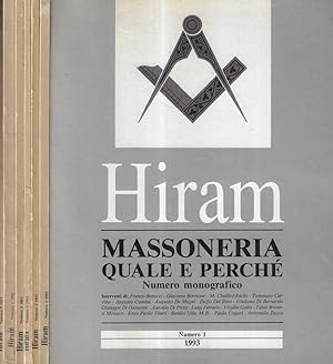 Seller image for Hiram anno 1993 n. 1, 2, 3, 4, 5, 9 Organo del Grande oriente d'Italia for sale by Biblioteca di Babele