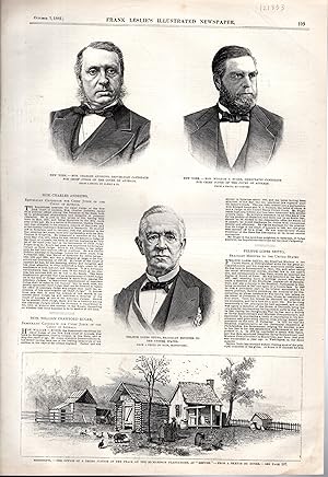 Seller image for ENGRAVING: "Mississippi--Office of a Negro Justice of the Pease on the Richardson Plantations, at "Refuge".engraving from Frank Leslie's Illustrated Newspaper: October 7, 1882 for sale by Dorley House Books, Inc.