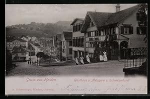 Ansichtskarte Heiden, Gasthaus Metzgerei zum Schweizerbund