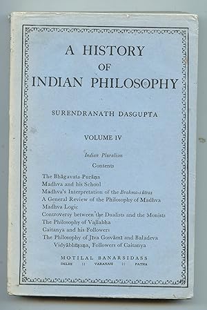 Bild des Verkufers fr A HISTORY OF INDIAN PHILOSOPHY vol. IV zum Verkauf von Rayo Rojo