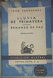 Imagen del vendedor de Lluvia de primavera ; Remanso de paz a la venta por Almacen de los Libros Olvidados