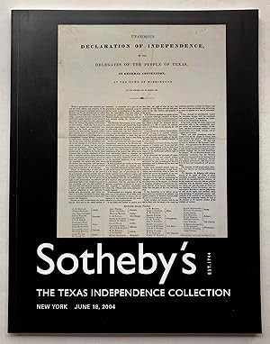 Sotheby's: The Texas Independence Collection. New York, June 18, 2004.