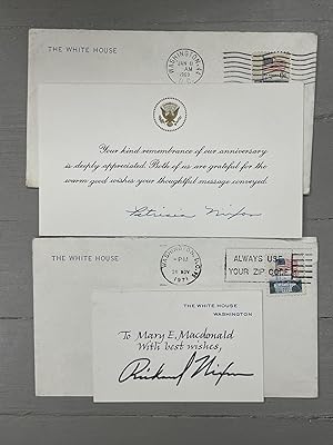 White House Cards Signed by Richard and Patricia Nixon