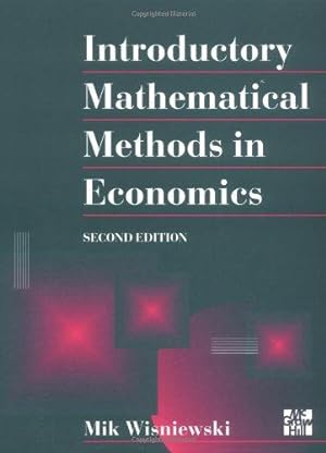 Bild des Verkufers fr Introductory Mathematical Methods In Economics zum Verkauf von WeBuyBooks