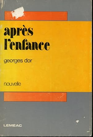 Seller image for Aprs l'enfance for sale by Librairie Le Nord