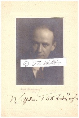 Seller image for WILHELM FURTWNGLER (1886-1954) deutscher Dirigent / german conductor; TRUDE FLEISCHMANN (1895-1990) sterreichisch-amerikanische Fotografin / austrian-german photographer for sale by Herbst-Auktionen